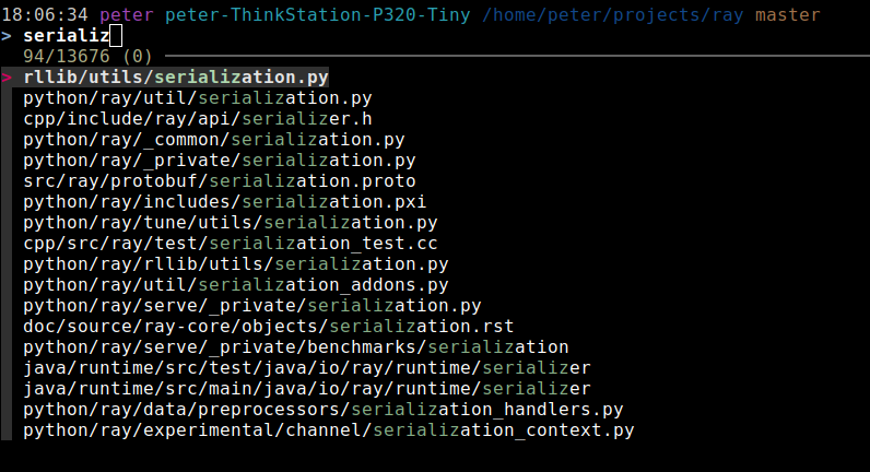 File search example